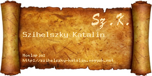 Szihelszky Katalin névjegykártya