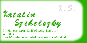 katalin szihelszky business card